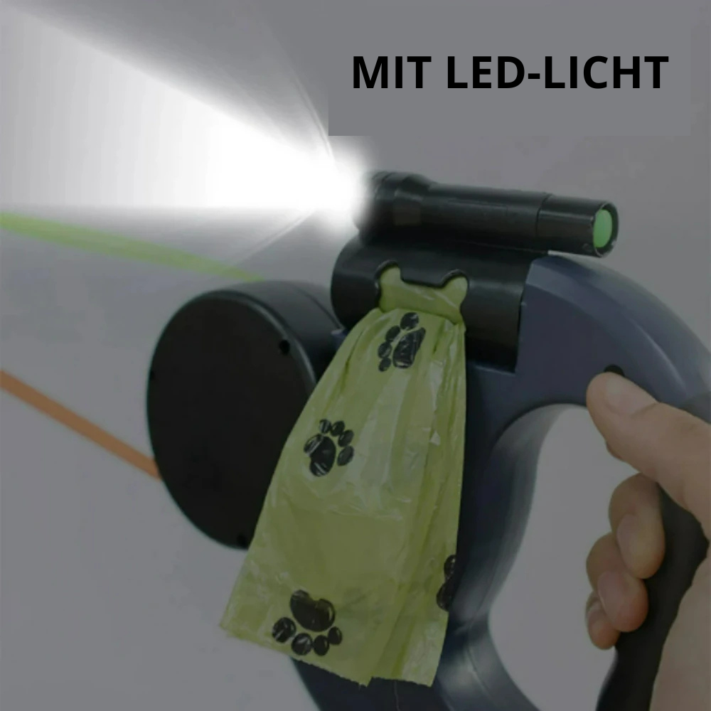 Doppelte Hundeleine mit Licht