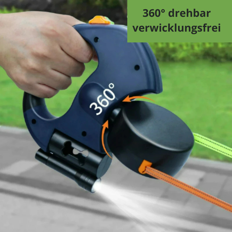 Doppelte Hundeleine mit Licht